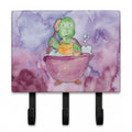 Turtle Bathing Watercolor Leash or Key Holder Wall Hooks, Coat Rack Wall Mount, for Hanging Keys, Towels, Aprons, Leashes