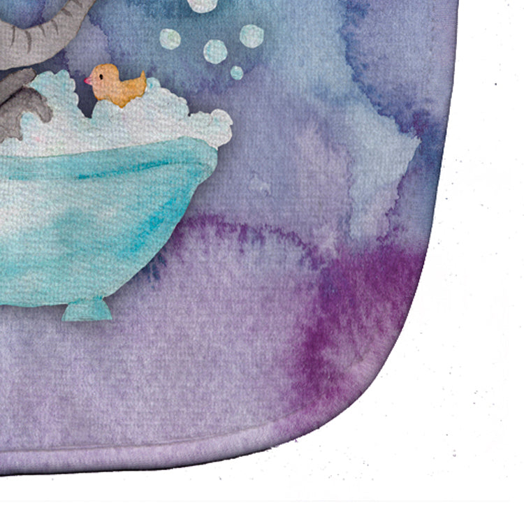 Elephant Bathing Watercolor Baby Bib Easy-Clean Baby Bib Baby Feeding Accessory Baby Mealtime Essential, 10 x 13, Multicolor