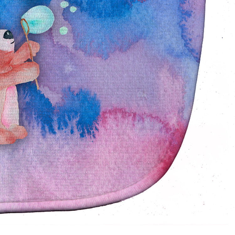 Bear and Bubbles Watercolor Baby Bib Easy-Clean Baby Bib Baby Feeding Accessory Baby Mealtime Essential, 10 x 13, Multicolor