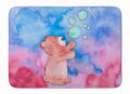 Bear and Bubbles Watercolor Memory Foam Kitchen Mat Machine Washable Anti-Fatigue Cushion Comfort Bath or Kitchen Rug