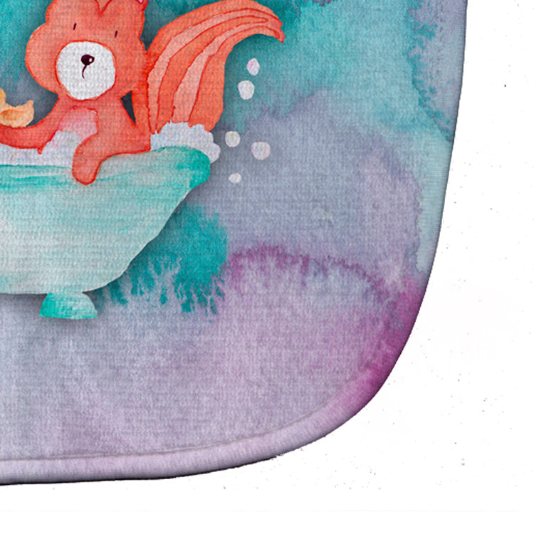 Rabbit and Squirrel Bathing Watercolor Baby Bib Easy-Clean Baby Bib Baby Feeding Accessory Baby Mealtime Essential, 10 x 13, Multicolor