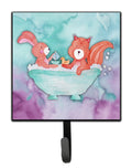 Rabbit and Squirrel Bathing Watercolor Leash or Key Holder Wall Hooks, Key Hooks Holder, Coat Rack Wall Mount, Coat Hooks, Hooks for Hanging Keys, Towels, Aprons, Leashes