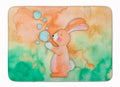 Rabbit and Bubbles Watercolor Memory Foam Kitchen Mat Machine Washable Anti-Fatigue Cushion Comfort Bath or Kitchen Rug