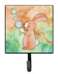Rabbit and Bubbles Watercolor Leash or Key Holder Wall Hooks, Key Hooks Holder, Coat Rack Wall Mount, Coat Hooks, Hooks for Hanging Keys, Towels, Aprons, Leashes