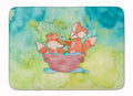 Foxes Bathing Watercolor Memory Foam Kitchen Mat Machine Washable Anti-Fatigue Cushion Comfort Bath or Kitchen Rug