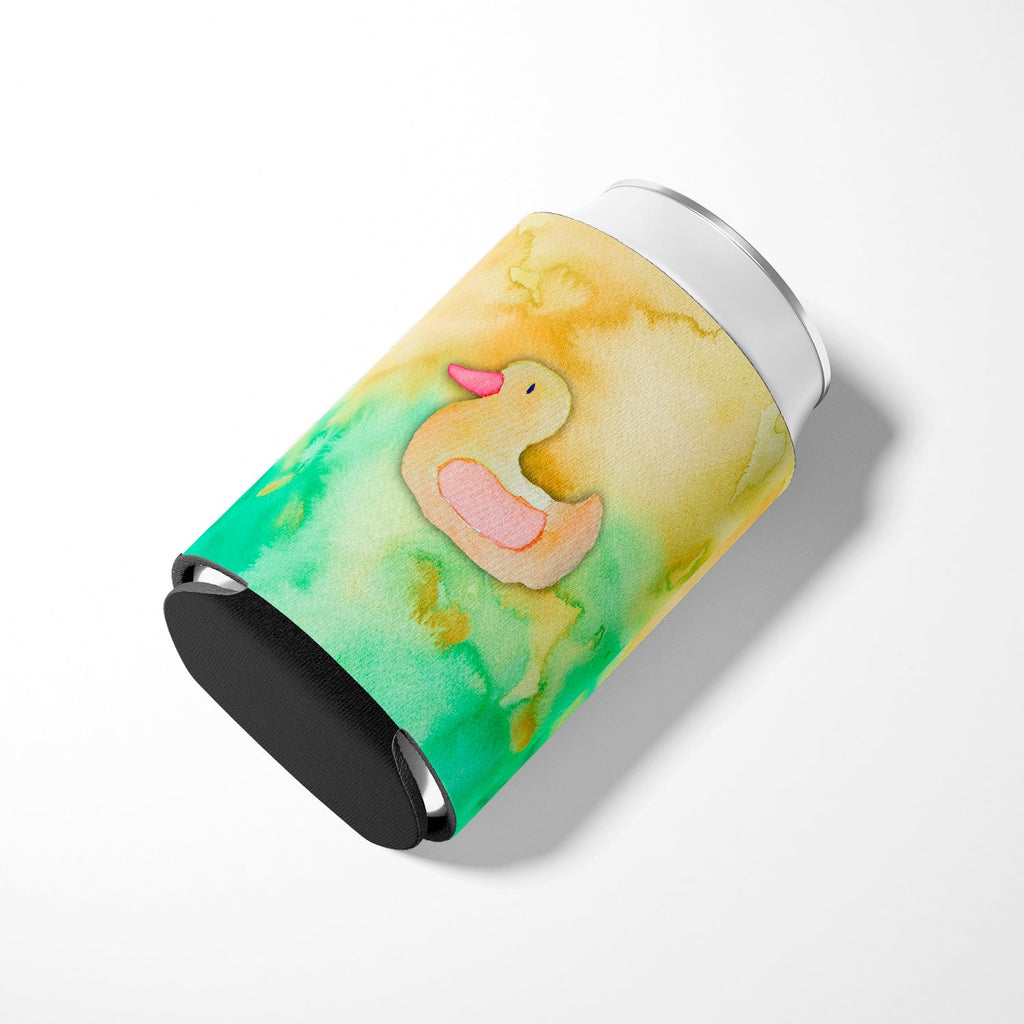 Rubber Duckie Watercolor Can or Bottle Hugger Cooler Sleeve for Standard 12 oz Cans, Insulated Foam Beer & Soda Can Hugger Reusable