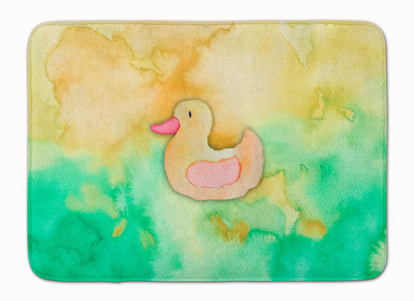 Rubber Duckie Watercolor Memory Foam Kitchen Mat Machine Washable Anti-Fatigue Cushion Comfort Bath or Kitchen Rug
