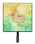 Rubber Duckie Watercolor Leash or Key Holder Wall Hooks, Key Hooks Holder, Coat Rack Wall Mount, Coat Hooks, Hooks for Hanging Keys, Towels, Aprons, Leashes