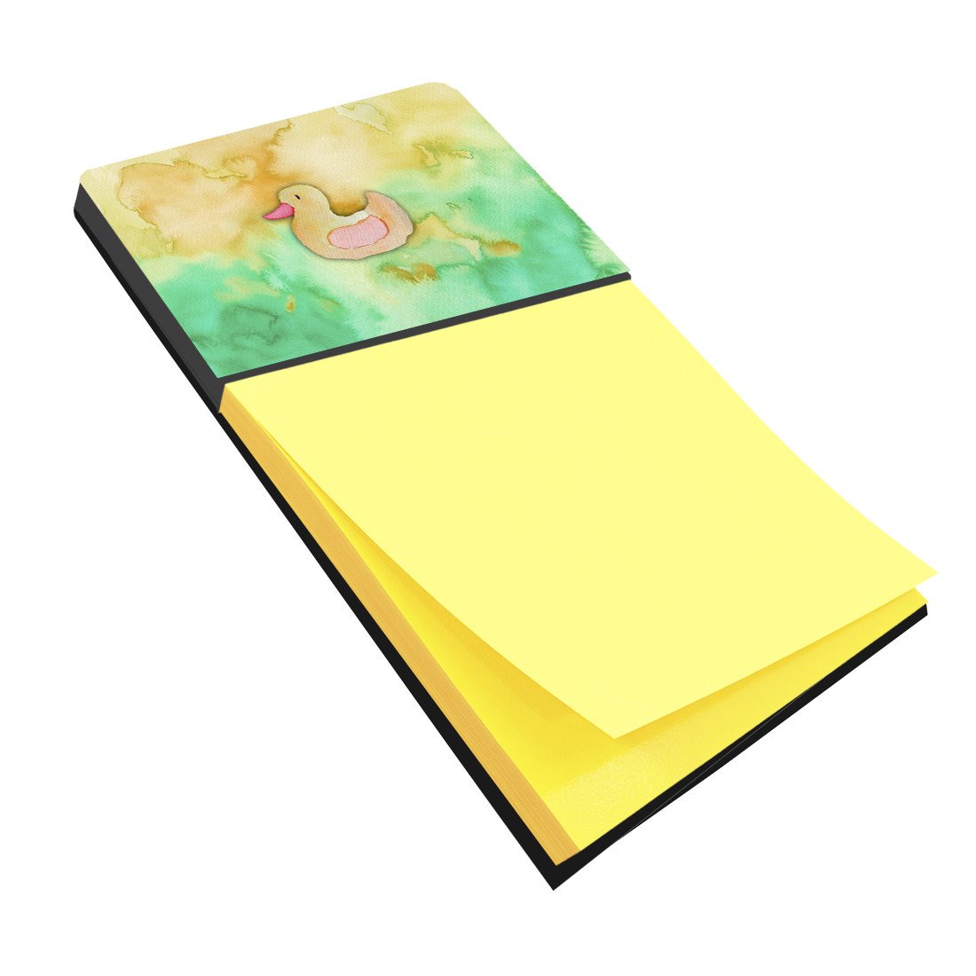 Rubber Duckie Watercolor Watercolor Sticky Note Holder Refillable Dispenser Desk Accessory 3x3 Pad Gift