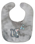 Skunk and Bubbles Watercolor Baby Bib Easy-Clean Baby Bib Baby Feeding Accessory Baby Mealtime Essential, 10 x 13, Multicolor