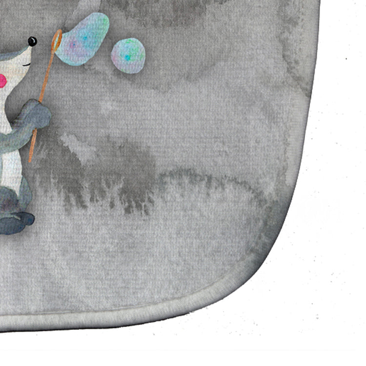 Skunk and Bubbles Watercolor Baby Bib Easy-Clean Baby Bib Baby Feeding Accessory Baby Mealtime Essential, 10 x 13, Multicolor