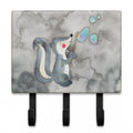 Skunk and Bubbles Watercolor Leash or Key Holder Wall Hooks, Coat Rack Wall Mount, for Hanging Keys, Towels, Aprons, Leashes
