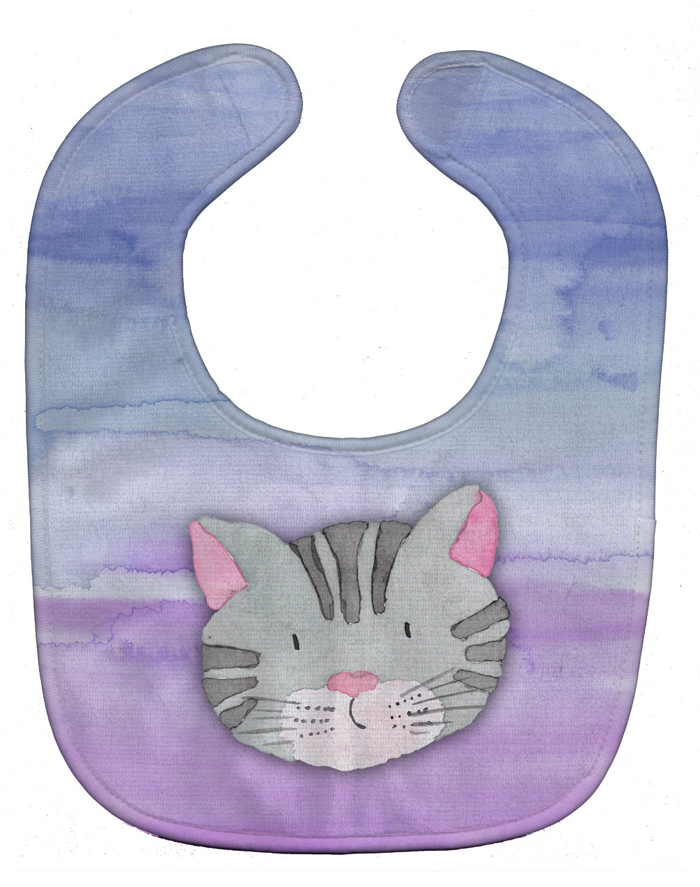 Cat Face Watercolor Baby Bib Easy-Clean Baby Bib Baby Feeding Accessory Baby Mealtime Essential, 10 x 13, Multicolor