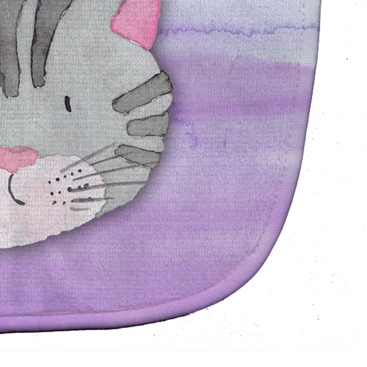 Cat Face Watercolor Baby Bib Easy-Clean Baby Bib Baby Feeding Accessory Baby Mealtime Essential, 10 x 13, Multicolor