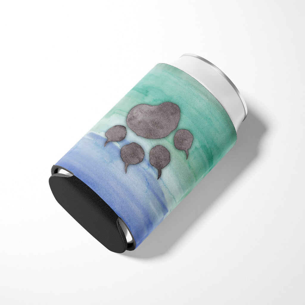Cat Paw Watercolor Can or Bottle Hugger Cooler Sleeve for Standard 12 oz Cans, Insulated Foam Beer & Soda Can Hugger Reusable