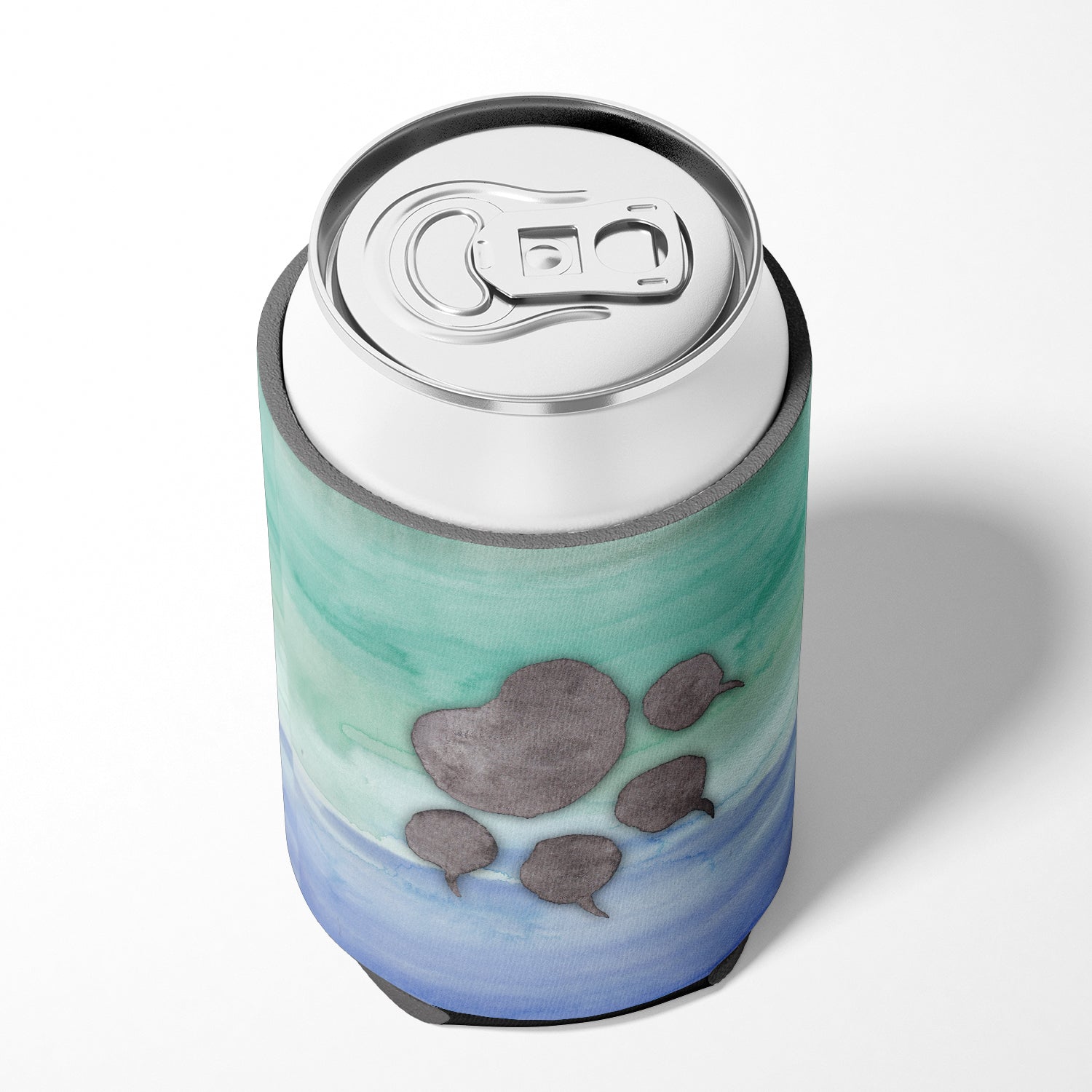 Cat Paw Watercolor Can or Bottle Hugger Cooler Sleeve for Standard 12 oz Cans, Insulated Foam Beer & Soda Can Hugger Reusable