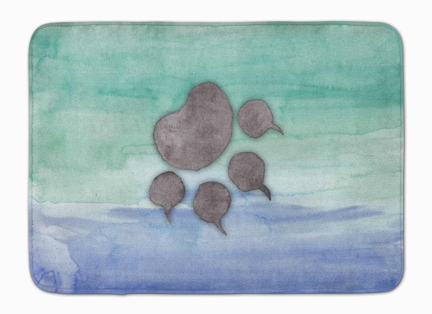 Cat Paw Watercolor Memory Foam Kitchen Mat Machine Washable Anti-Fatigue Cushion Comfort Bath or Kitchen Rug