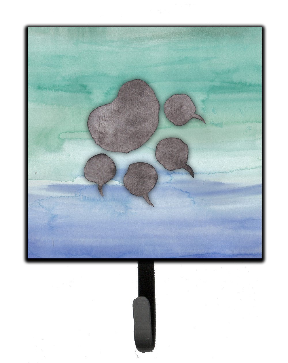 Cat Paw Watercolor Leash or Key Holder Wall Hooks, Key Hooks Holder, Coat Rack Wall Mount, Coat Hooks, Hooks for Hanging Keys, Towels, Aprons, Leashes