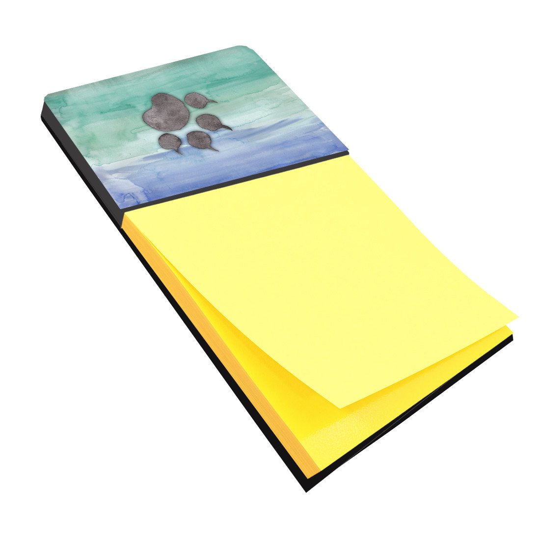 Cat Paw Watercolor Watercolor Sticky Note Holder Refillable Dispenser Desk Accessory 3x3 Pad Gift