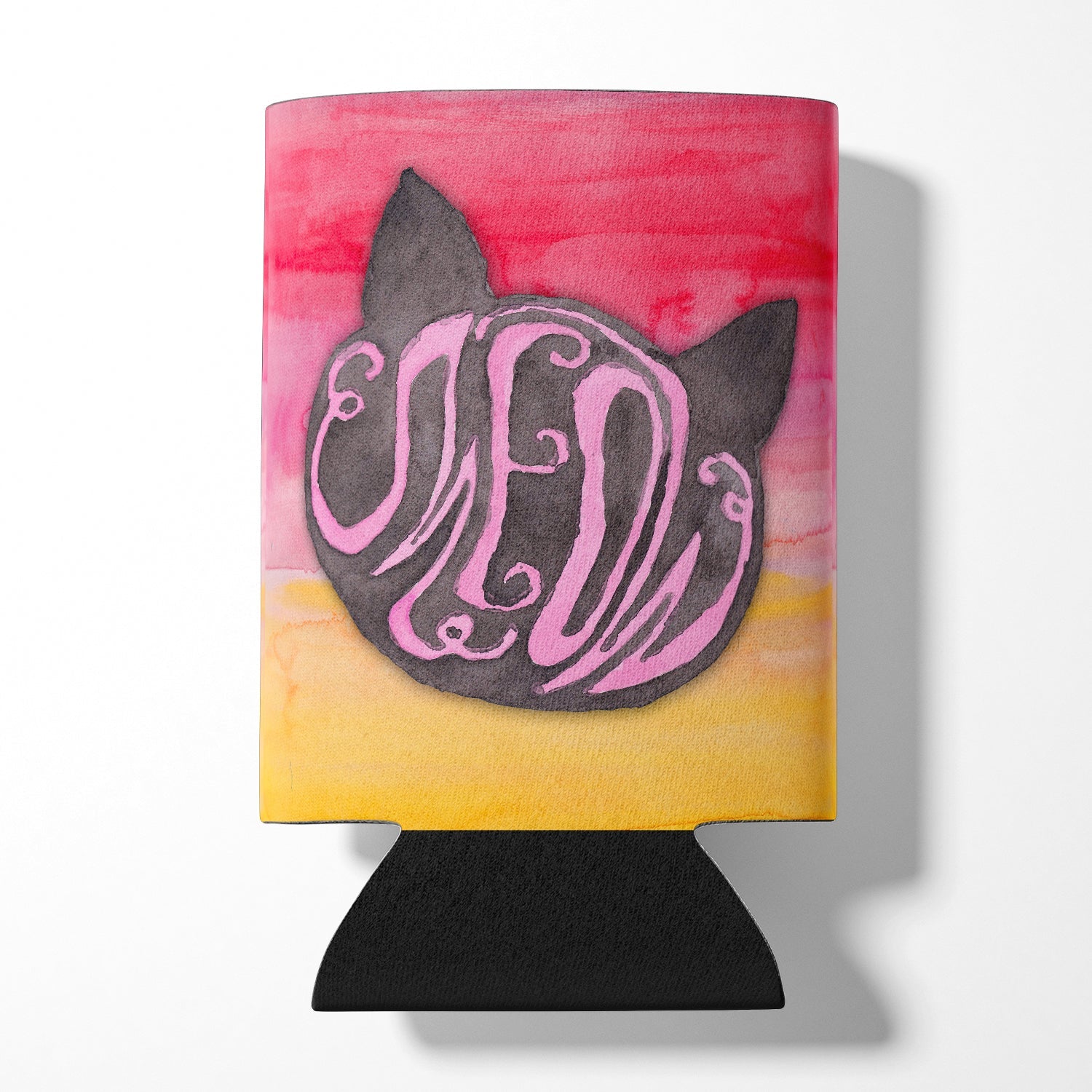 Cat Face Meow Watercolor Can or Bottle Hugger Cooler Sleeve for Standard 12 oz Cans, Insulated Foam Beer & Soda Can Hugger Reusable