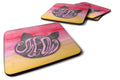 Cat Face Meow Watercolor Foam Coasters Set of 4 Cup Coasters for Indoor Outdoor, Tabletop Protection, Anti Slip, Mouse pad Material
