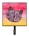 Cat Face Meow Watercolor Leash or Key Holder Wall Hooks, Key Hooks Holder, Coat Rack Wall Mount, Coat Hooks, Hooks for Hanging Keys, Towels, Aprons, Leashes