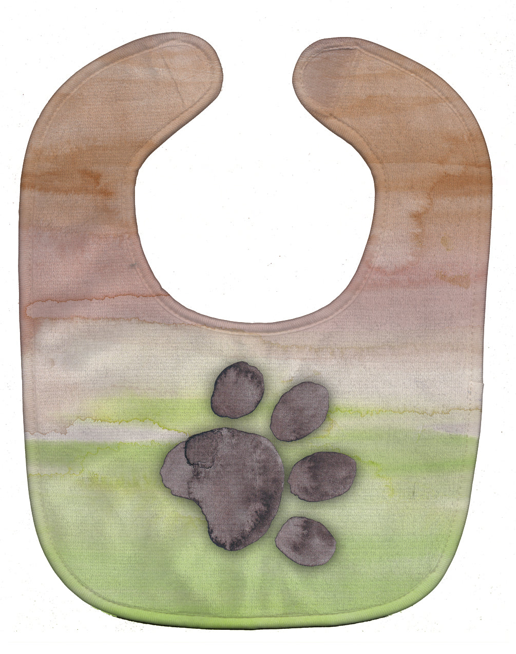 Dog Paw Watercolor Baby Bib Easy-Clean Baby Bib Baby Feeding Accessory Baby Mealtime Essential, 10 x 13, Multicolor