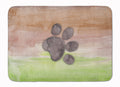 Dog Paw Watercolor Memory Foam Kitchen Mat Machine Washable Anti-Fatigue Cushion Comfort Bath or Kitchen Rug