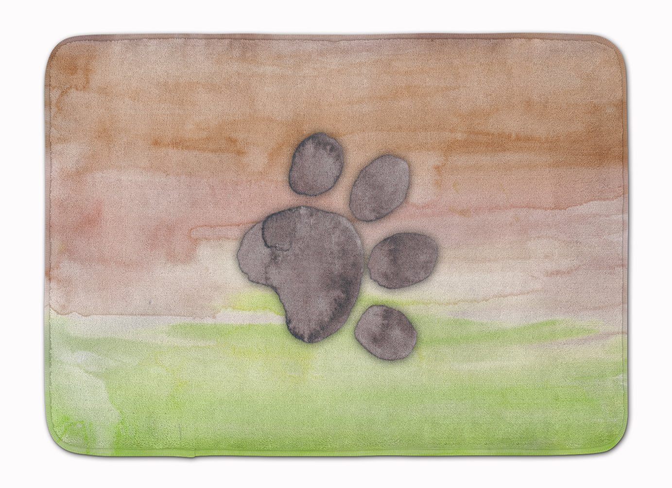 Dog Paw Watercolor Memory Foam Kitchen Mat Machine Washable Anti-Fatigue Cushion Comfort Bath or Kitchen Rug
