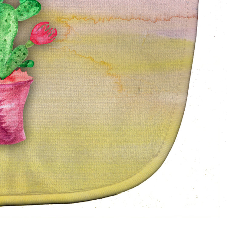 Flowering Cactus Watercolor Baby Bib Easy-Clean Baby Bib Baby Feeding Accessory Baby Mealtime Essential, 10 x 13, Multicolor