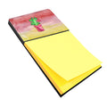 Flowering Cactus Watercolor Watercolor Sticky Note Holder Refillable Dispenser Desk Accessory 3x3 Pad Gift