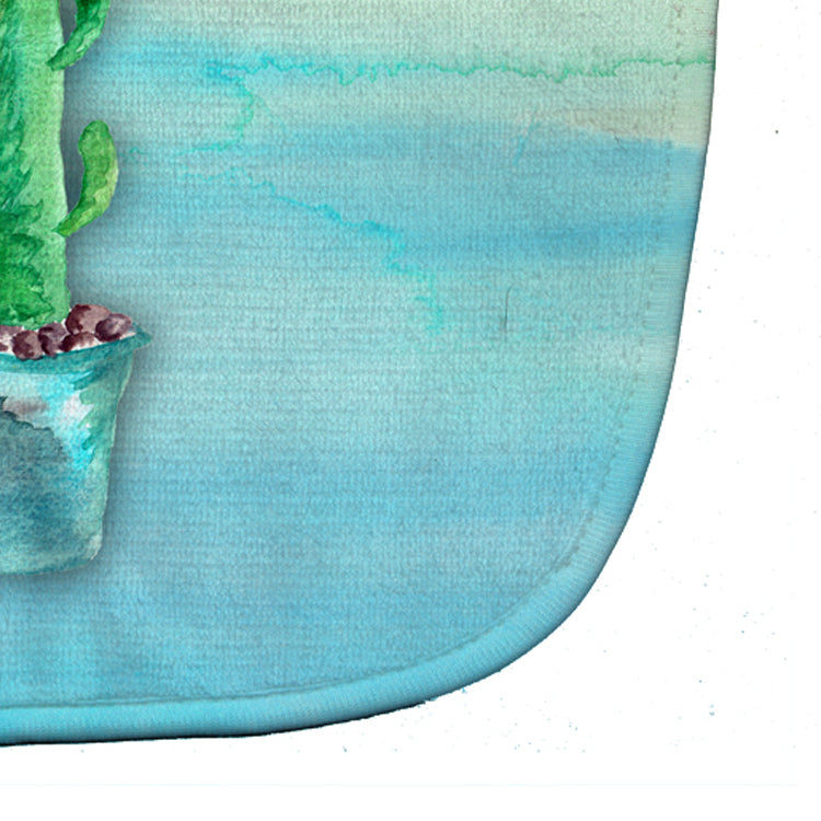 Cactus Teal and Green Watercolor Baby Bib Easy-Clean Baby Bib Baby Feeding Accessory Baby Mealtime Essential, 10 x 13, Multicolor
