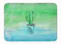 Cactus Teal and Green Watercolor Memory Foam Kitchen Mat Machine Washable Anti-Fatigue Cushion Comfort Bath or Kitchen Rug