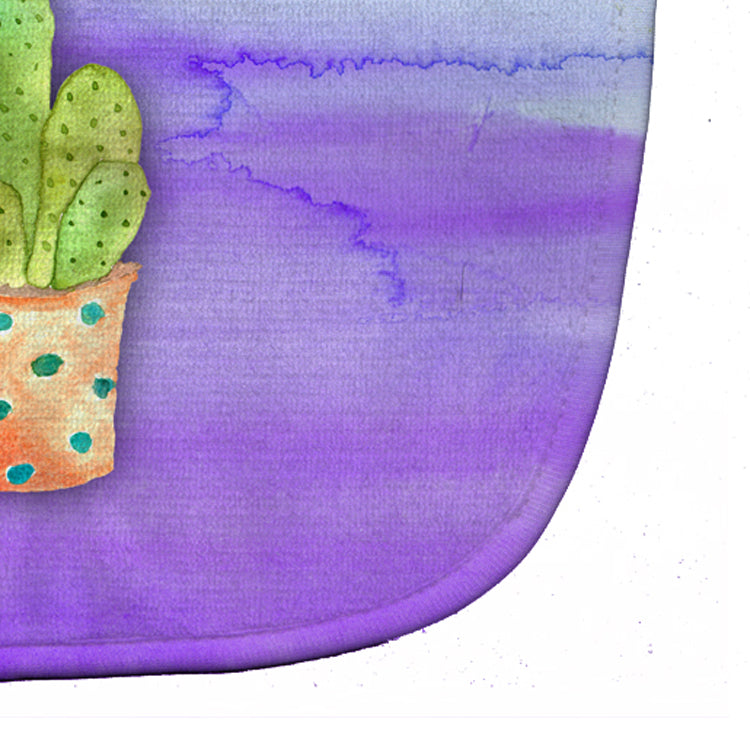 Cactus Blue and Purple Watercolor Baby Bib Easy-Clean Baby Bib Baby Feeding Accessory Baby Mealtime Essential, 10 x 13, Multicolor