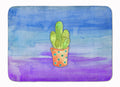 Cactus Blue and Purple Watercolor Memory Foam Kitchen Mat Machine Washable Anti-Fatigue Cushion Comfort Bath or Kitchen Rug