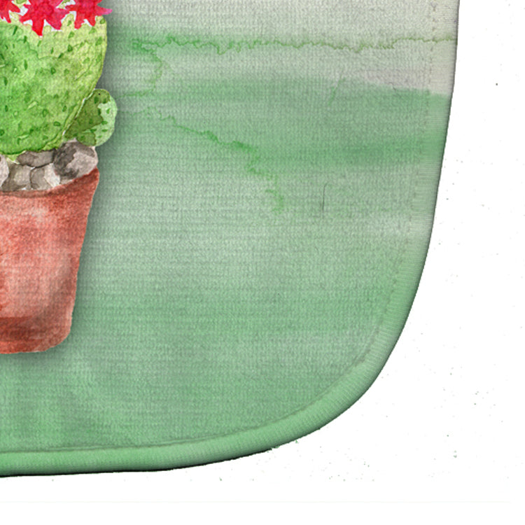 Cactus Green Watercolor Baby Bib Easy-Clean Baby Bib Baby Feeding Accessory Baby Mealtime Essential, 10 x 13, Multicolor