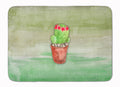 Cactus Green Watercolor Memory Foam Kitchen Mat Machine Washable Anti-Fatigue Cushion Comfort Bath or Kitchen Rug