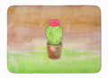 Cactus Green and Brown Watercolor Memory Foam Kitchen Mat Machine Washable Anti-Fatigue Cushion Comfort Bath or Kitchen Rug
