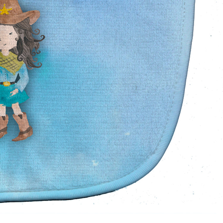 Cowgirl Watercolor Baby Bib Easy-Clean Baby Bib Baby Feeding Accessory Baby Mealtime Essential, 10 x 13, Multicolor
