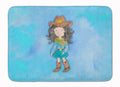 Cowgirl Watercolor Memory Foam Kitchen Mat Machine Washable Anti-Fatigue Cushion Comfort Bath or Kitchen Rug
