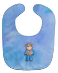 Cowboy Watercolor Baby Bib Easy-Clean Baby Bib Baby Feeding Accessory Baby Mealtime Essential, 10 x 13, Multicolor