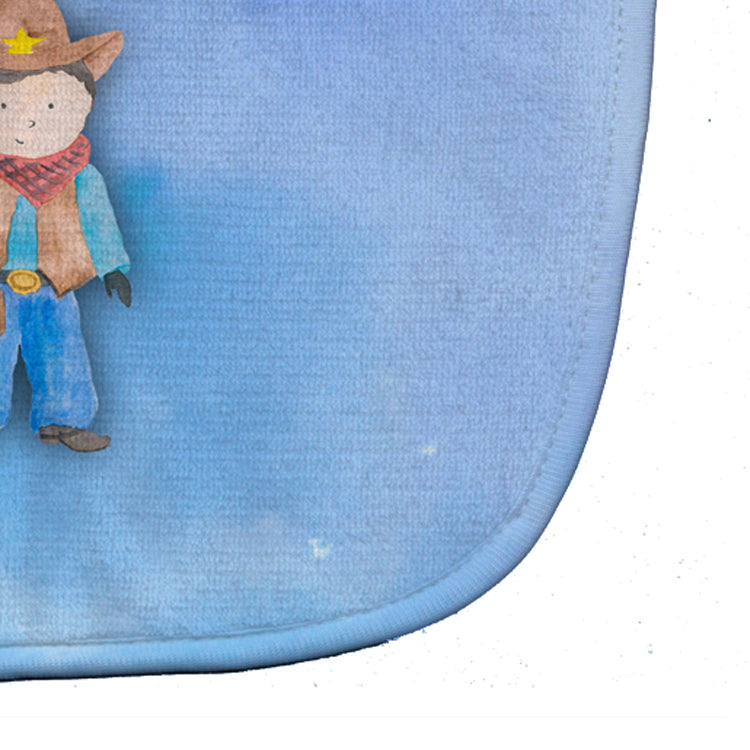 Cowboy Watercolor Baby Bib Easy-Clean Baby Bib Baby Feeding Accessory Baby Mealtime Essential, 10 x 13, Multicolor
