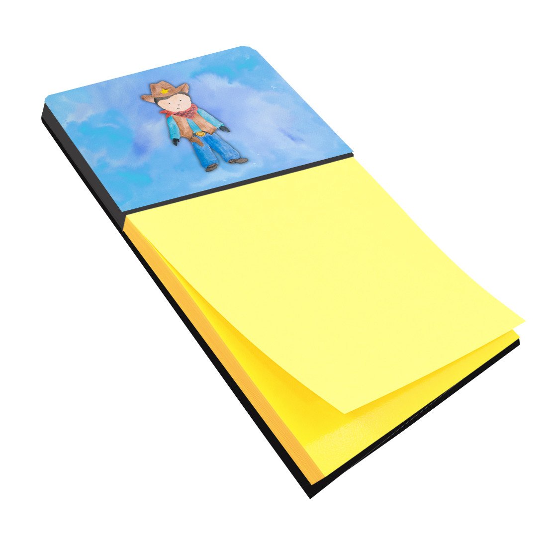 Cowboy Watercolor Watercolor Sticky Note Holder Refillable Dispenser Desk Accessory 3x3 Pad Gift