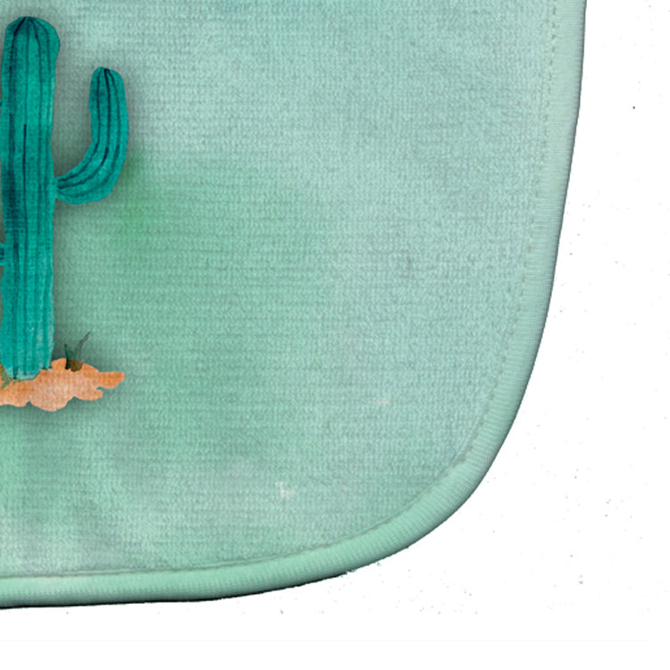 Western Cactus Watercolor Baby Bib Easy-Clean Baby Bib Baby Feeding Accessory Baby Mealtime Essential, 10 x 13, Multicolor