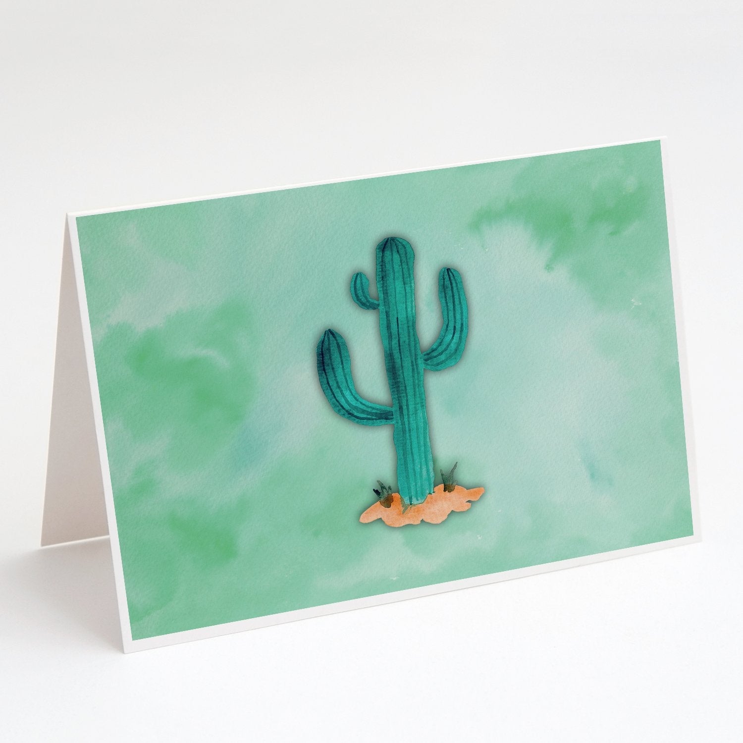 Western Cactus Watercolor Greeting Cards Pack of 8 Blank Cards with Envelopes Whimsical A7 Size 5x7