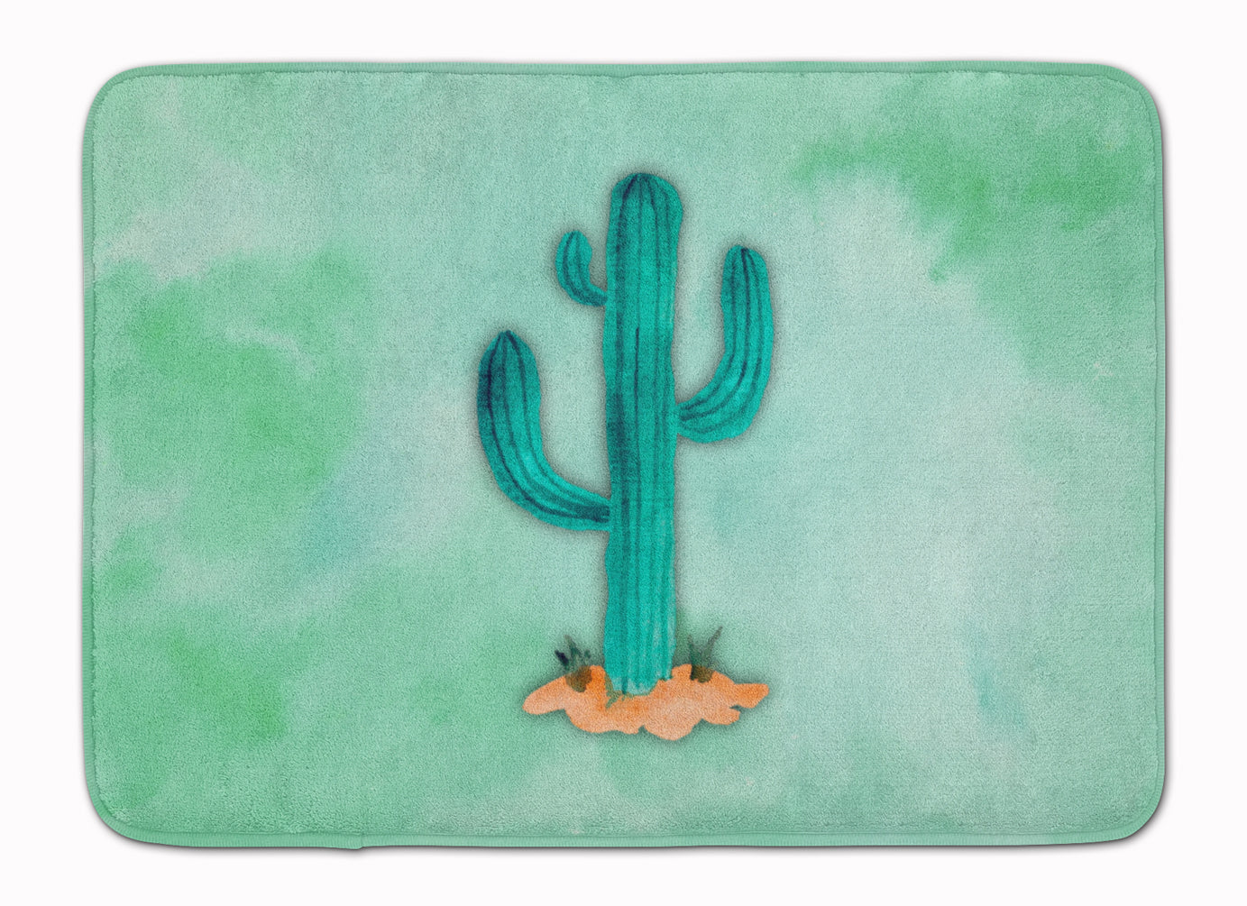Western Cactus Watercolor Memory Foam Kitchen Mat Machine Washable Anti-Fatigue Cushion Comfort Bath or Kitchen Rug
