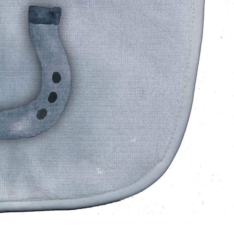 Horseshoe Watercolor Baby Bib Easy-Clean Baby Bib Baby Feeding Accessory Baby Mealtime Essential, 10 x 13, Multicolor