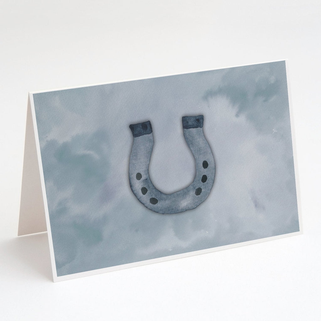 Horseshoe Watercolor Greeting Cards Pack of 8 Blank Cards with Envelopes Whimsical A7 Size 5x7