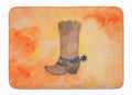 Cowboy Boot Watercolor Memory Foam Kitchen Mat Machine Washable Anti-Fatigue Cushion Comfort Bath or Kitchen Rug