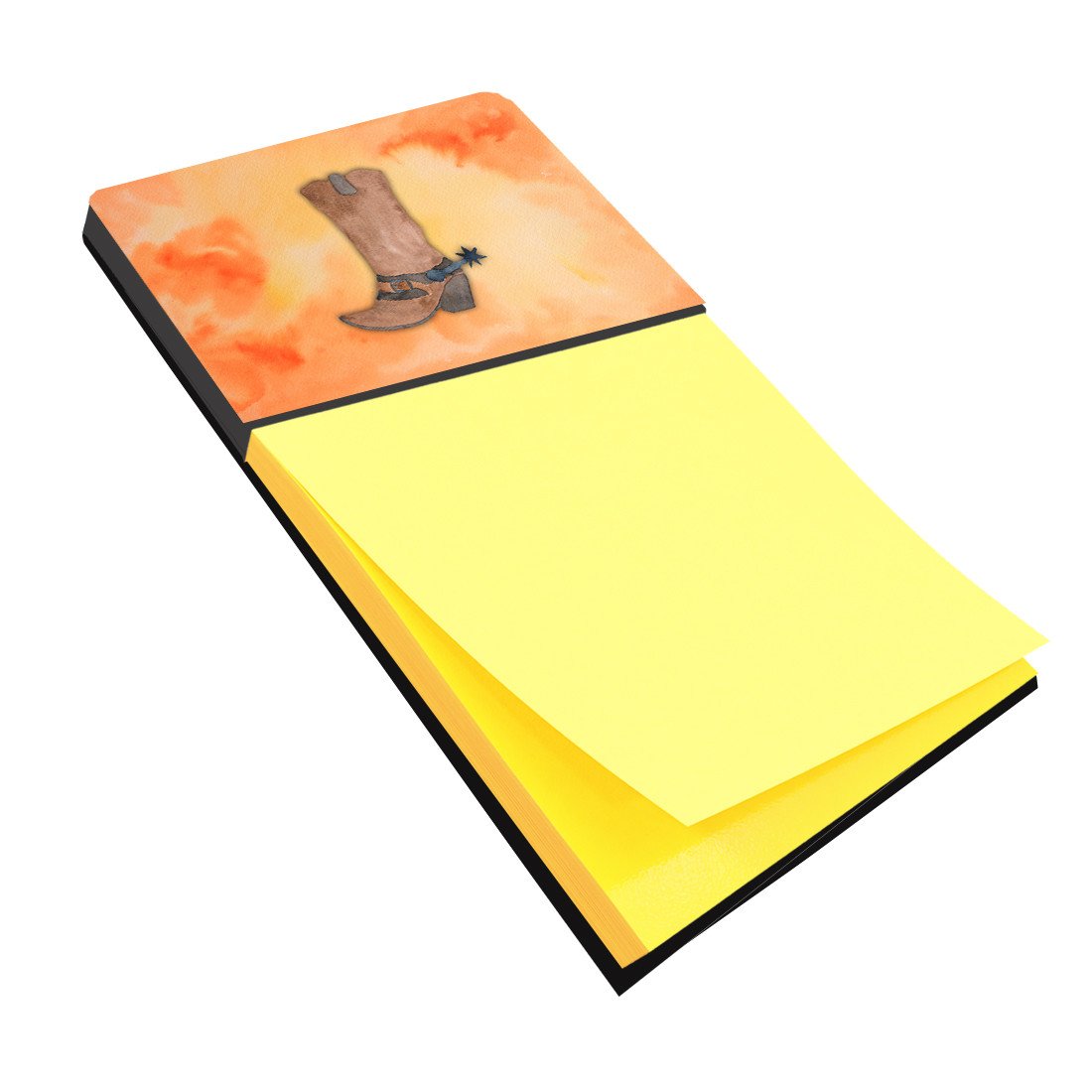 Cowboy Boot Watercolor Watercolor Sticky Note Holder Refillable Dispenser Desk Accessory 3x3 Pad Gift